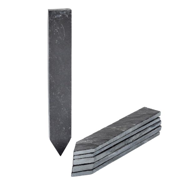 2cm x 15.5cm Slate Plant Markers - Pack of Six - By Nicola Spring Supply