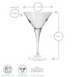 245ml Ypsilon Martini Cocktail Glasses - Pack of Six - By Bormioli Rocco Supply