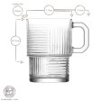 270ml Helen Stacking Glass Coffee Cups - Pack of 6 - By LAV Online