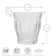 200ml Picardie Tumbler Glasses - Pack of Six - By Duralex on Sale