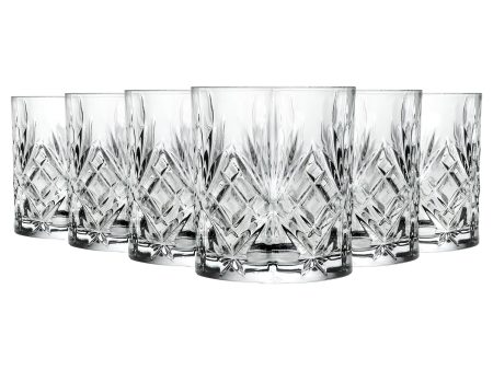 240ml Melodia Whisky Glasses - Pack of 6 - By RCR Crystal Fashion