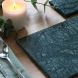 12pc Rectangle Marble Placemats & Round Coasters Set - 30cm x 20cm - Green - By Argon Tableware Hot on Sale