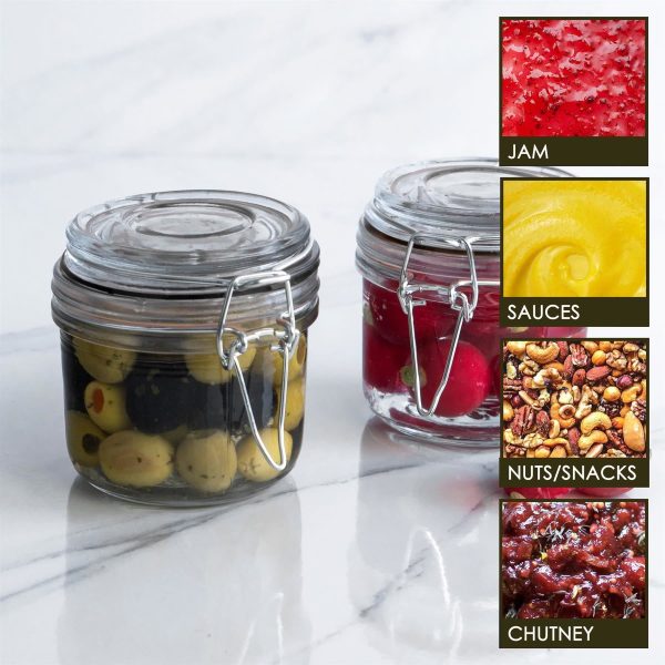 200ml Classic Glass Storage Jars - Pack of 3 - By Argon Tableware Sale