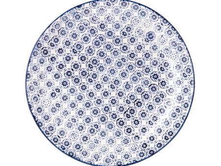 25.5cm Hand Printed China Dinner Plate - By Nicola Spring Fashion