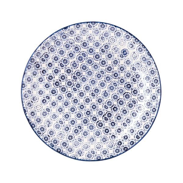 25.5cm Hand Printed China Dinner Plate - By Nicola Spring Fashion