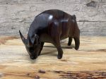 Dark hand carved ox Discount