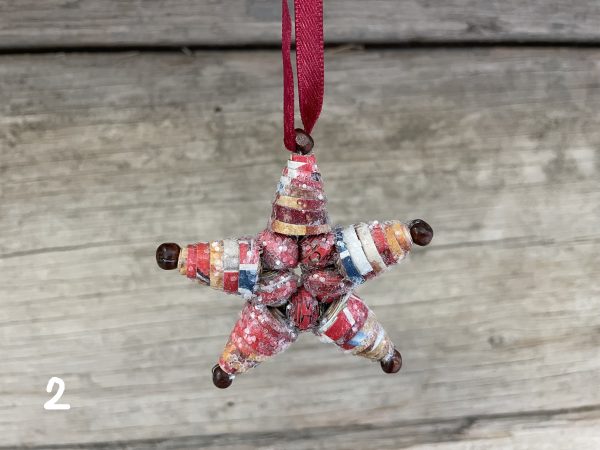 Paper Bead Star Ornament Sale