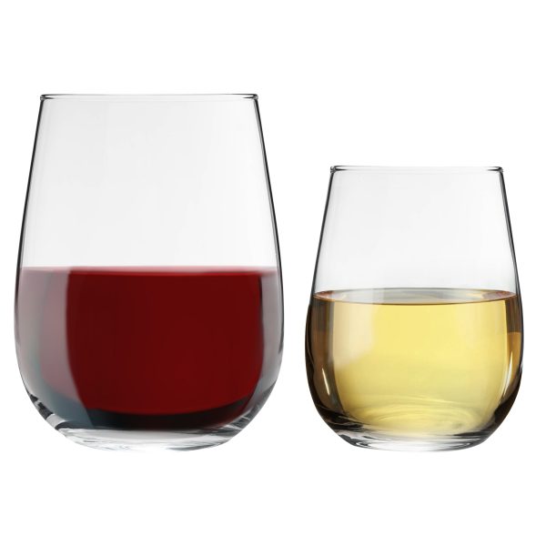 12pc Gaia Stemless Red & White Wine Stemware Set - By LAV For Discount