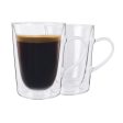 285ml Double Walled Glass Mugs - Pack of Two - By Rink Drink Cheap