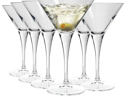 245ml Ypsilon Martini Cocktail Glasses - Pack of Six - By Bormioli Rocco Supply