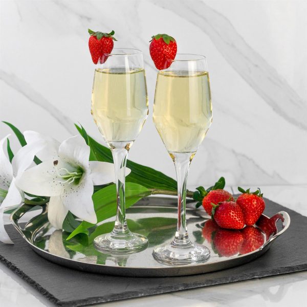 230ml Ella Glass Champagne Flutes - Pack of Six - By LAV on Sale