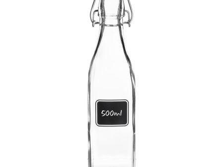 500ml Lavagna Swing Top Glass Bottle with Chalkboard Label - By Bormioli Rocco Discount