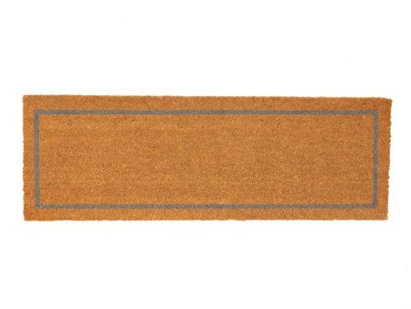 120cm x 40cm Grey Inset Coir Double Door Mat - By Nicola Spring on Sale