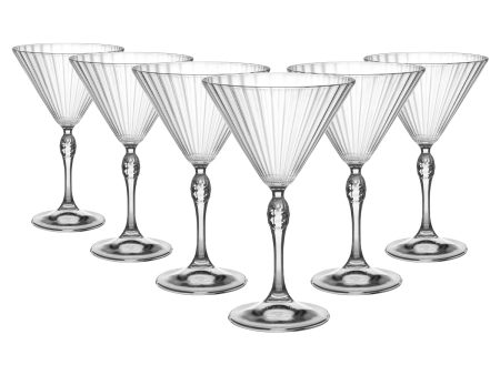 250ml America  20s Martini Glasses - Pack of Six - By Bormioli Rocco on Sale