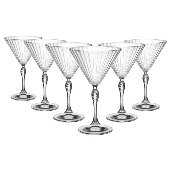 250ml America  20s Martini Glasses - Pack of Six - By Bormioli Rocco on Sale