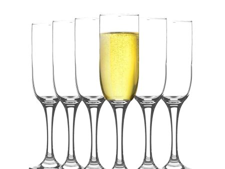 210ml Tokyo Champagne Flutes - Pack of Six - By LAV Cheap