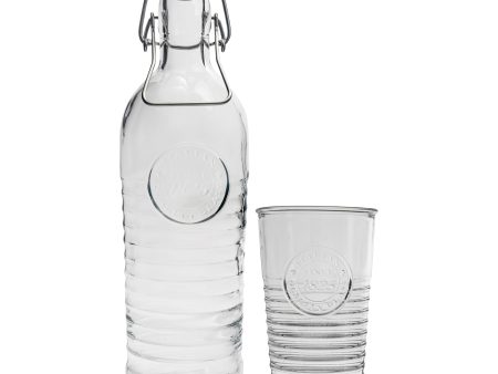 1.2L Officina 1825 Swing Top Bottle & Tumbler Glasses Set - By Bormioli Rocco Supply