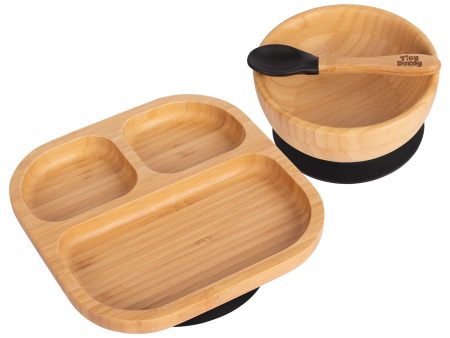 Square Divider Bamboo Suction Dinner Set - By Tiny Dining Sale