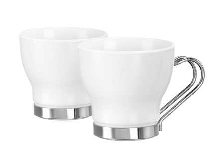 109ml Aromateca Oslo White Espresso Glass Cups - Pack of Four - By Bormioli Rocco For Sale