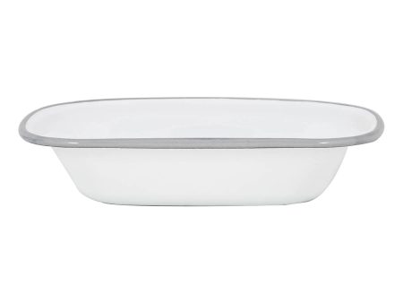 20cm White Enamel Pie Dish - By Argon Tableware Online Hot Sale