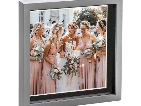 10  x 10  Grey 3D Box Photo Frame with 8  x 8  Mount - By Nicola Spring Supply