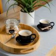 250ml Coloured Cappuccino Cups & Saucers - Pack of Six - By Argon Tableware Hot on Sale