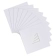 2  x 2  Picture Mount for 6  x 6  Frame - Pack of 10 - By Nicola Spring Fashion