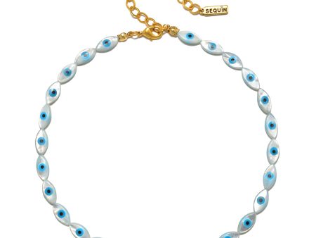 Beaded Evil Eye Choker Necklace Hot on Sale