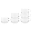 270ml Cozy Stacking Glass Coffee Cups - Pack of 6 - By LAV Online Hot Sale