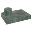 12pc Rectangle Marble Placemats & Round Coasters Set - 30cm x 20cm - Green - By Argon Tableware Hot on Sale