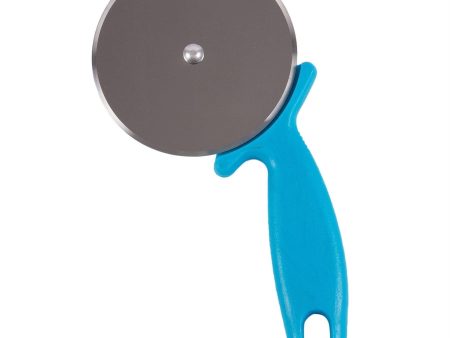 9.5cm Blue Stainless Steel Pizza Cutter - By Ashley Sale