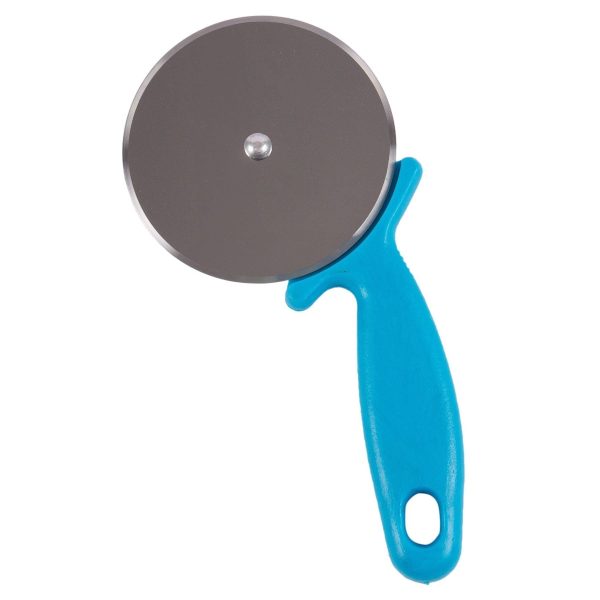 9.5cm Blue Stainless Steel Pizza Cutter - By Ashley Sale