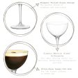 235ml Bartender Novecento Martini Glasses - Pack of Six - By Bormioli Rocco Online