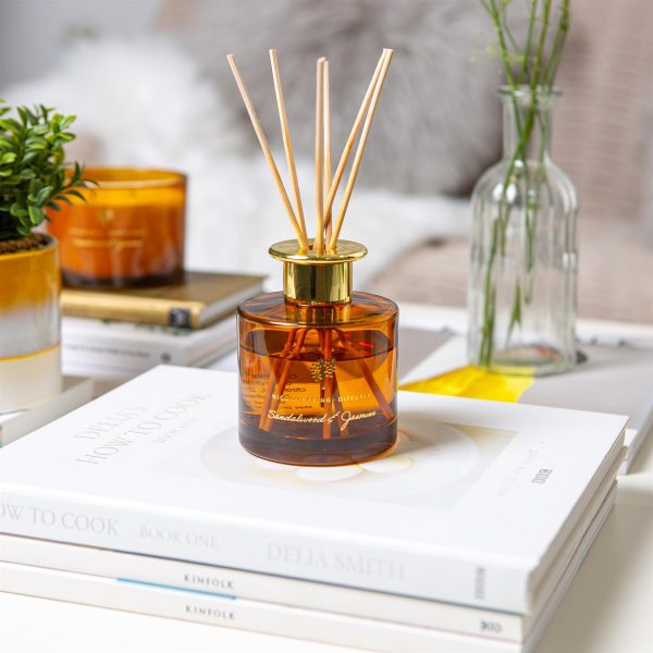 200ml Sandalwood & Jasmine Scented Reed Diffuser - By Nicola Spring Online now