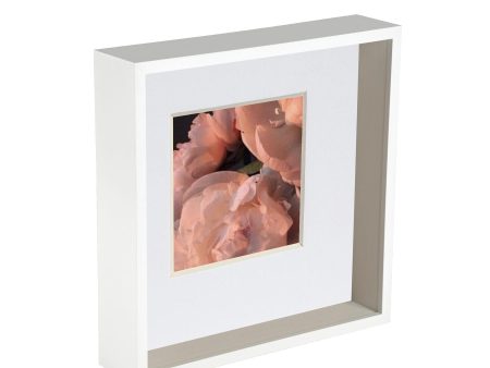 10  x 10  3D Deep Box Photo Frame with 6  x 6  White Mount - By Nicola Spring For Sale