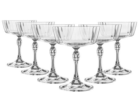 275ml America  20s Champagne Saucers - Pack of Six - By Bormioli Rocco For Discount