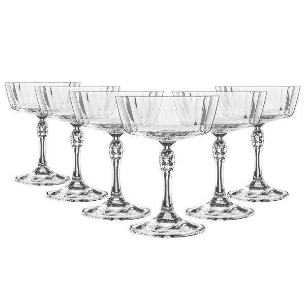 275ml America  20s Champagne Saucers - Pack of Six - By Bormioli Rocco For Discount