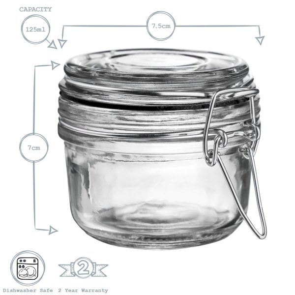 125ml Classic Glass Storage Jar - By Argon Tableware For Discount