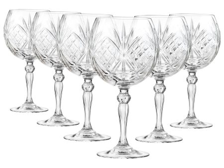 650ml Melodia Gin Glasses - Pack of Six - By RCR Crystal Online Hot Sale