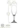 190ml Misket Glass Champagne Flutes - Pack of 6 - By LAV Online