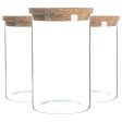 1L Cork Lid Storage Jars - Pack of 3 - By Argon Tableware on Sale