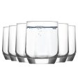 215ml Diamond Tumbler Glasses - Pack of Six - By LAV Supply