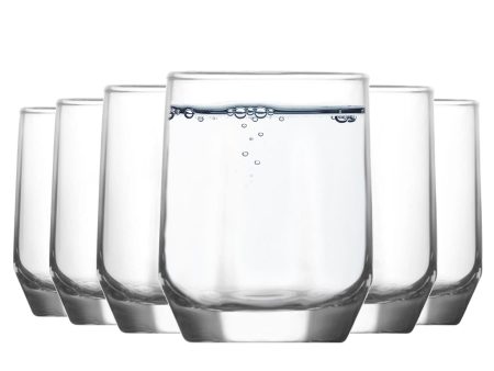 215ml Diamond Tumbler Glasses - Pack of Six - By LAV Supply