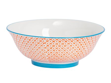 21.5cm Hand Printed China Salad Bowl - By Nicola Spring Online Hot Sale