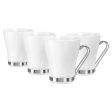 235ml Aromateca Oslo White Glass Coffee Cups - Pack of Four - By Bormioli Rocco Online Sale