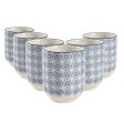 280ml Hand Printed China Tumblers - Pack of Six - By Nicola Spring Online Sale