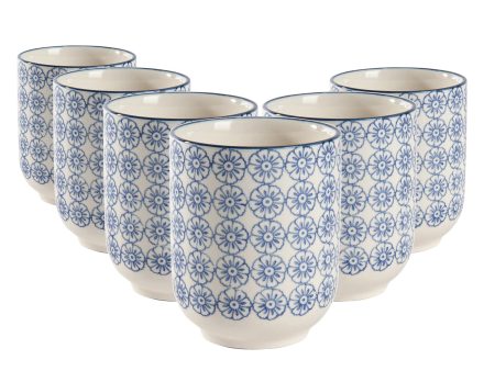 280ml Hand Printed China Tumblers - Pack of Six - By Nicola Spring Online Sale