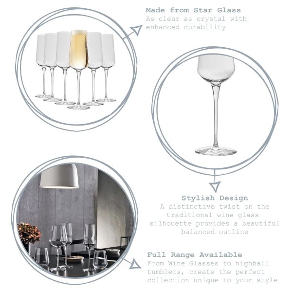 285ml Inalto Uno Champagne Flutes - Pack of Six - By Bormioli Rocco Online