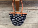 Basket purse - navy med shoulder bag For Sale