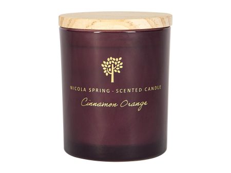 130g Cinnamon Orange Scented Soy Wax Candle - By Nicola Spring For Sale